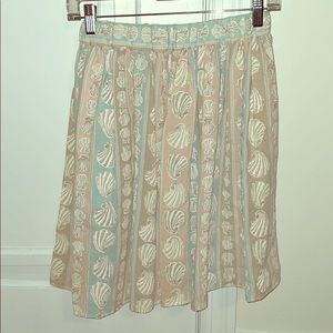 VINTAGE Shell Pattern Circle Skirt